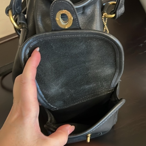 Coach 9992 Handle Backpack true vintage, black leather, gold tone hardware,13x11 main image 6